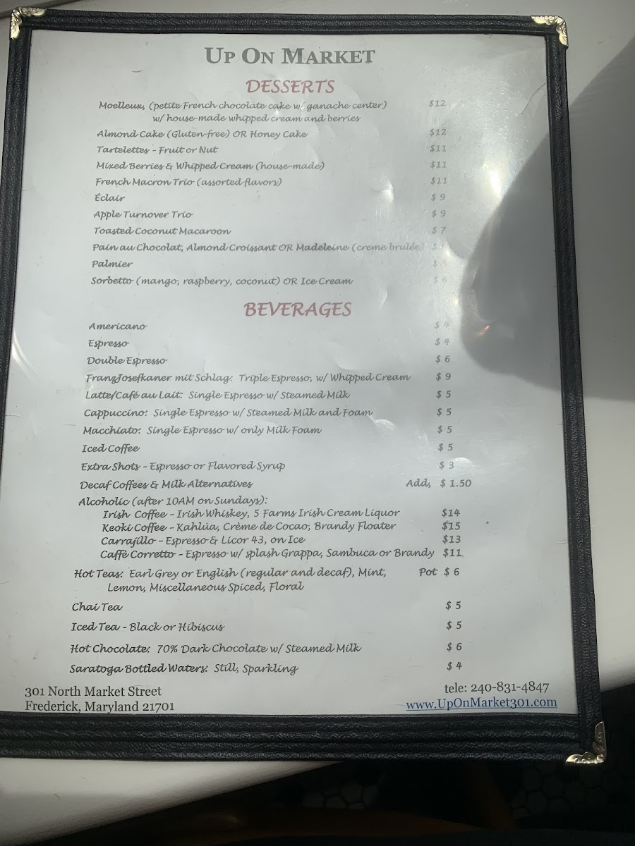 Menu Up On Market Bistro & Inn-5